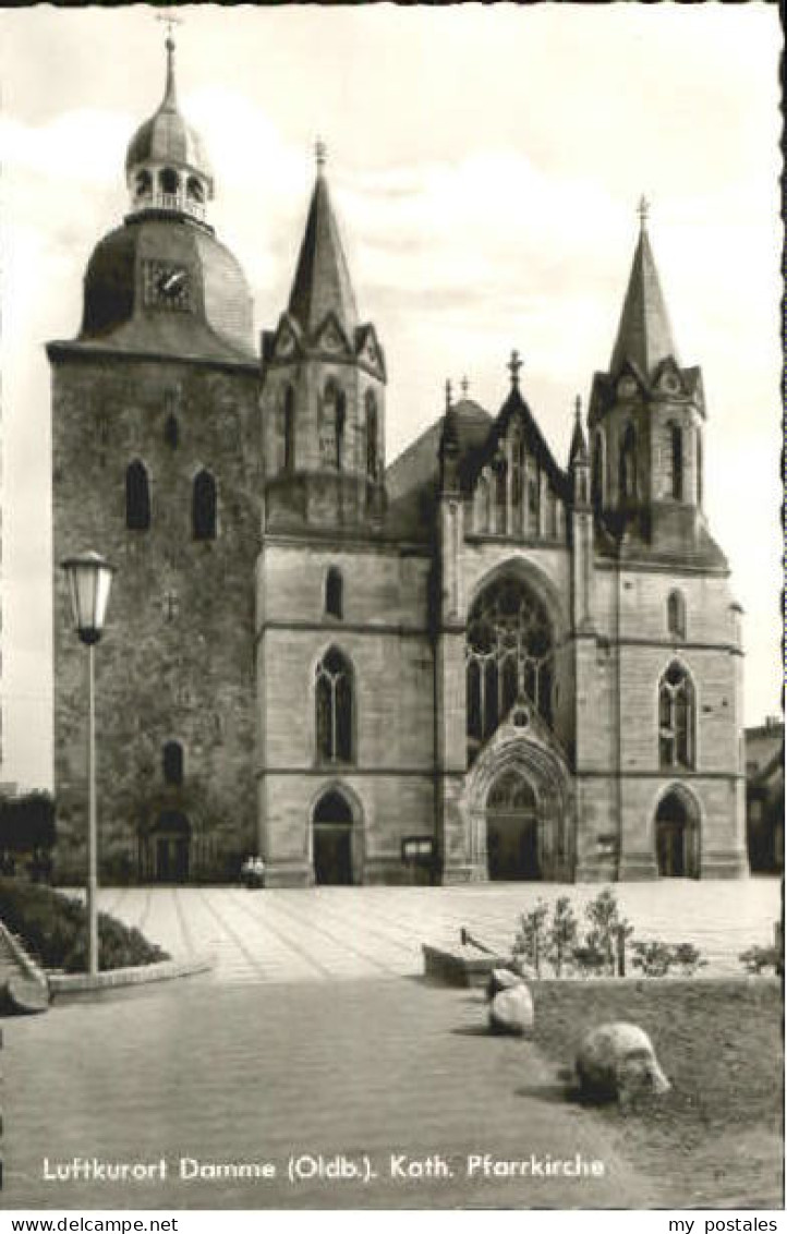 Damme Duemmer Damme Kirche ungelaufen ca. 1955