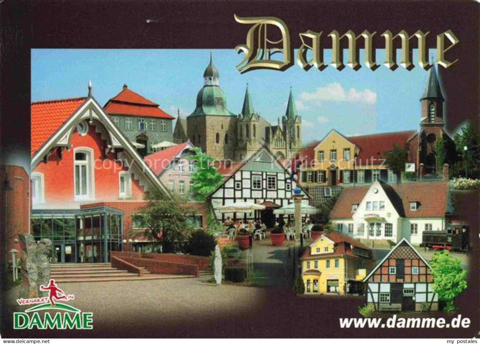 Damme Duemmer Vechta Niedersachsen Marktplatz Kirche Fachwerkhaeuser Altstadt Ca