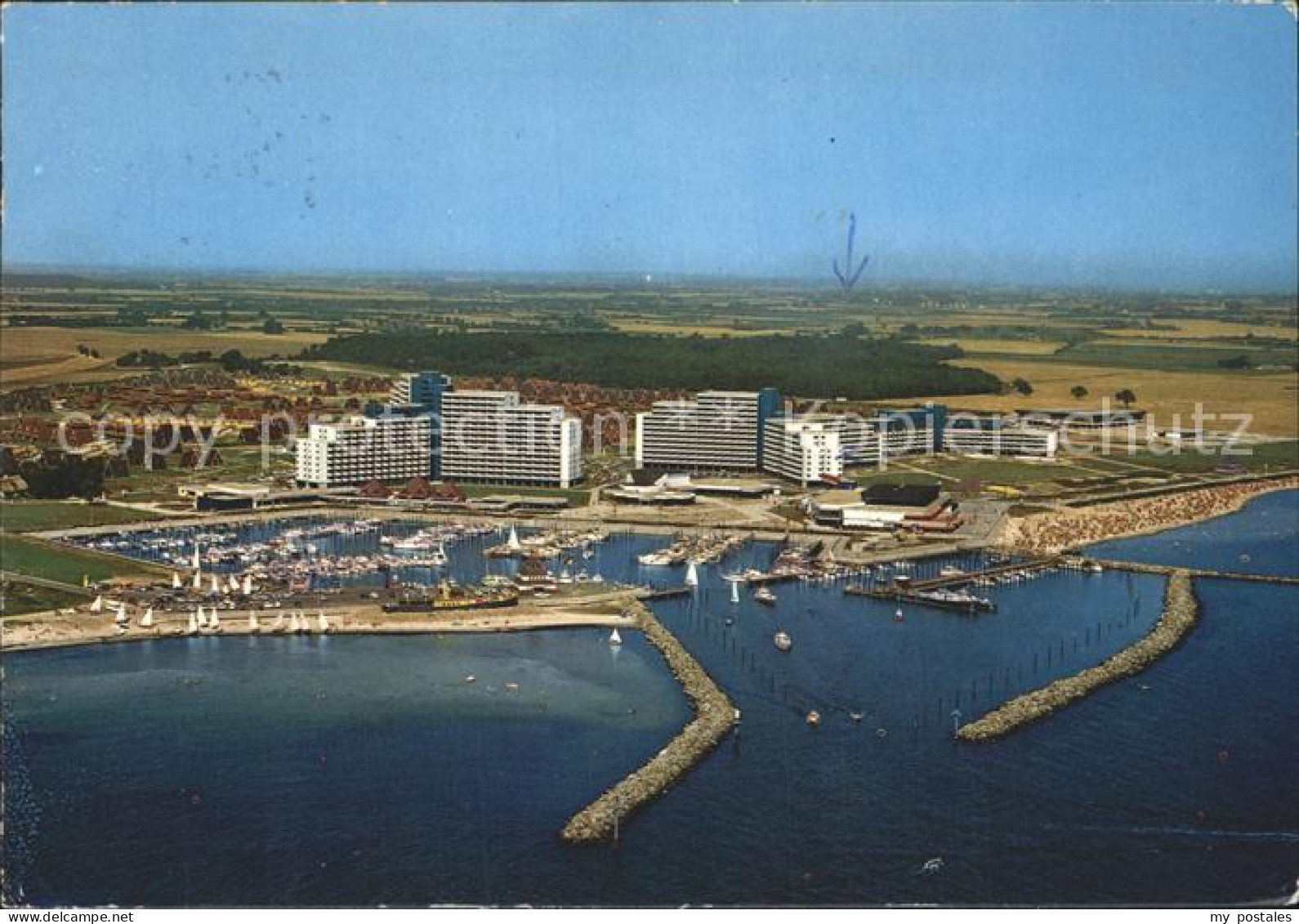 Damp Ferienzentrum damp 2000 Hafen Ostseebad Fliegeraufnahme