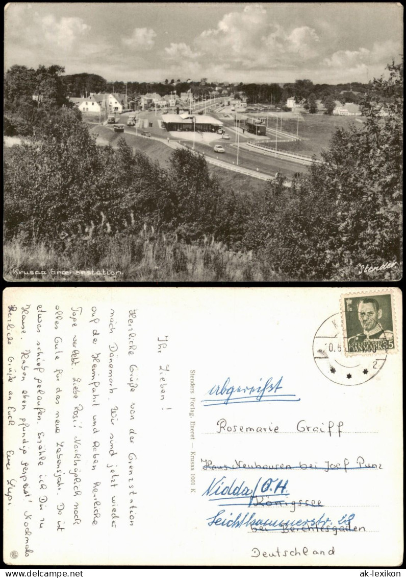 .Dänemark - Dänemark Krusaa Grænsestation Grenze Grenzstation 1960