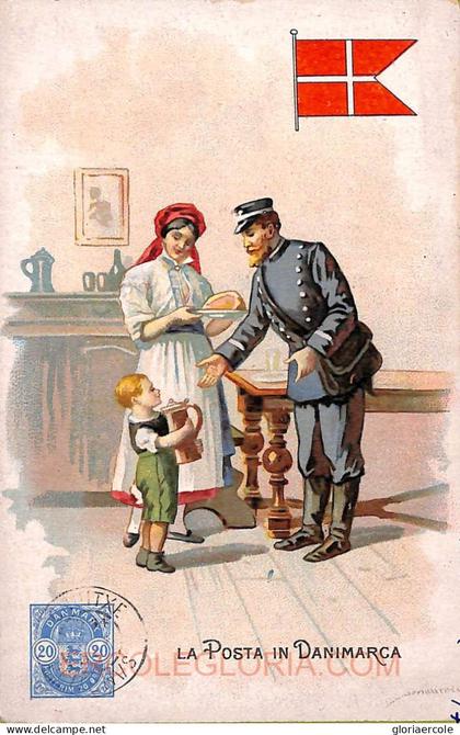 ac9742  - DENMARK - VINTAGE POSTCARD - La Posta in Danimarca