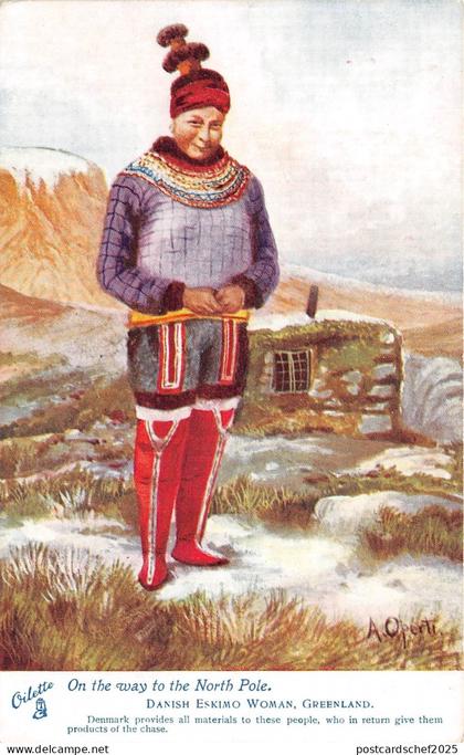 B84750 danish eskimo woman types folklore  greenland groenland