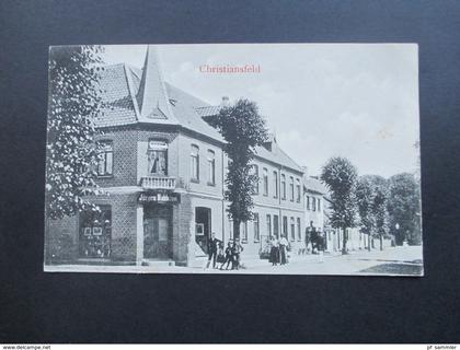 DR Nordschleswig 1912 seltene AK Christiansfeld. Geschäft Jörgen Dahlmann. Verlag M. Lorenzen, Christiansfeld RR