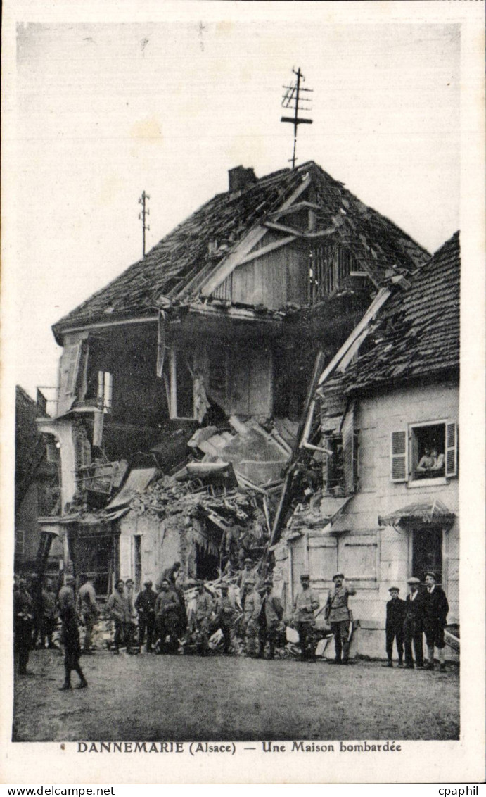 Dannemarie - Une Maison bombardee - CPA
