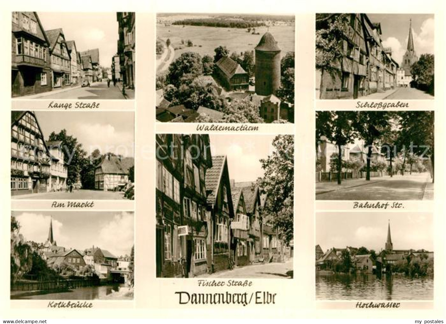 Dannenberg Elbe Lange Str Am Markt Kolkbruecke Waldemarturm Fischer Str Schlossg