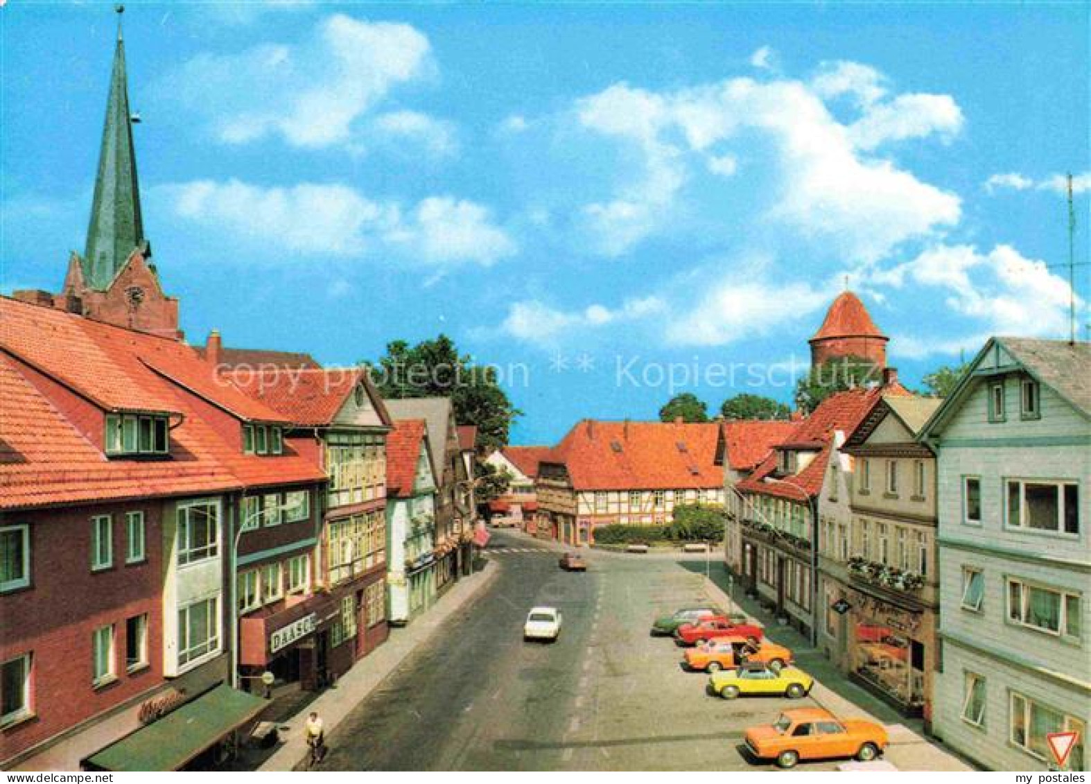 Dannenberg  Elbe Luechow-Dannenberg Niedersachsen Markt Kirchturm Rundturm Fachw