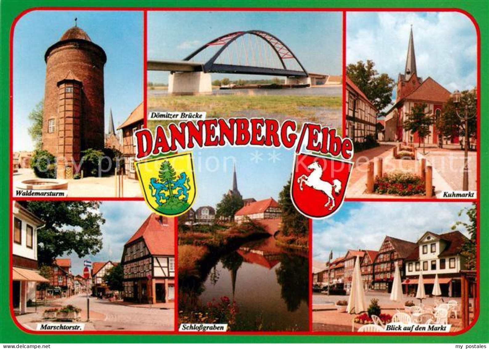 Dannenberg Elbe Waldemarsturm Doemitzer Bruecke Kuhmarkt Schlossgraben Markt