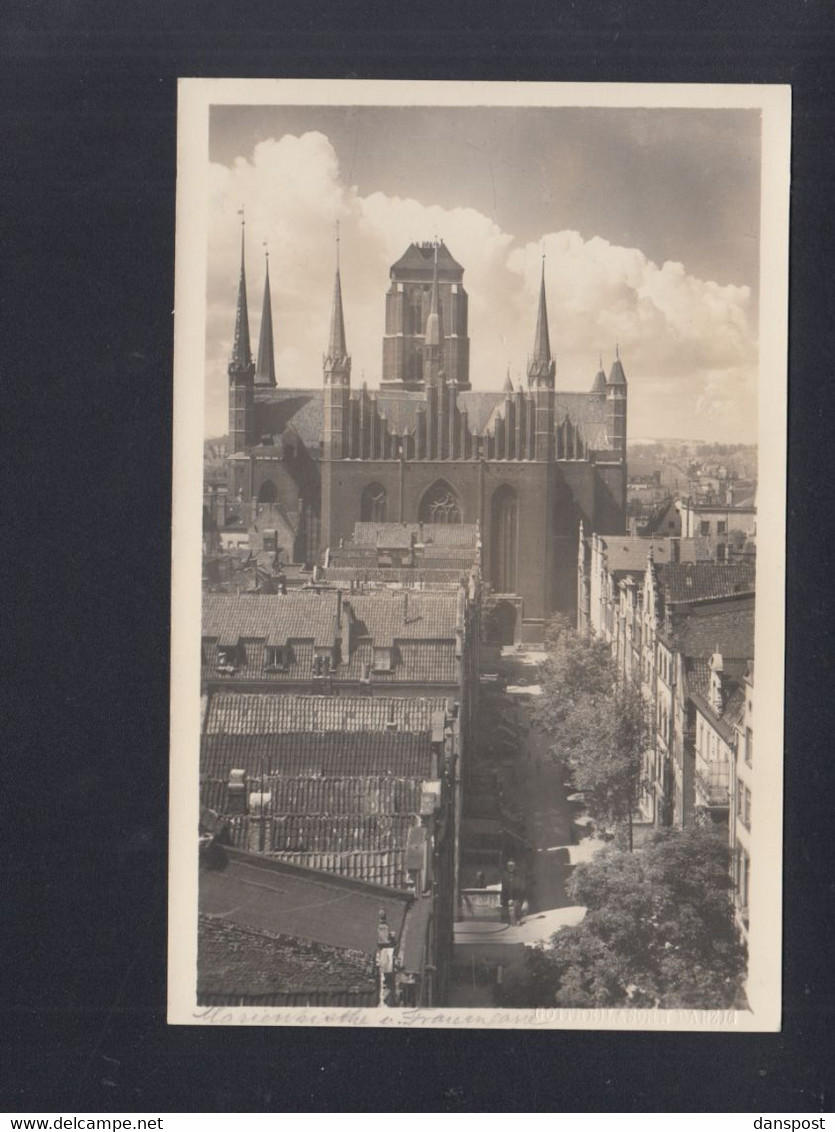 Danzig AK Marienkirche u. Frauengasse