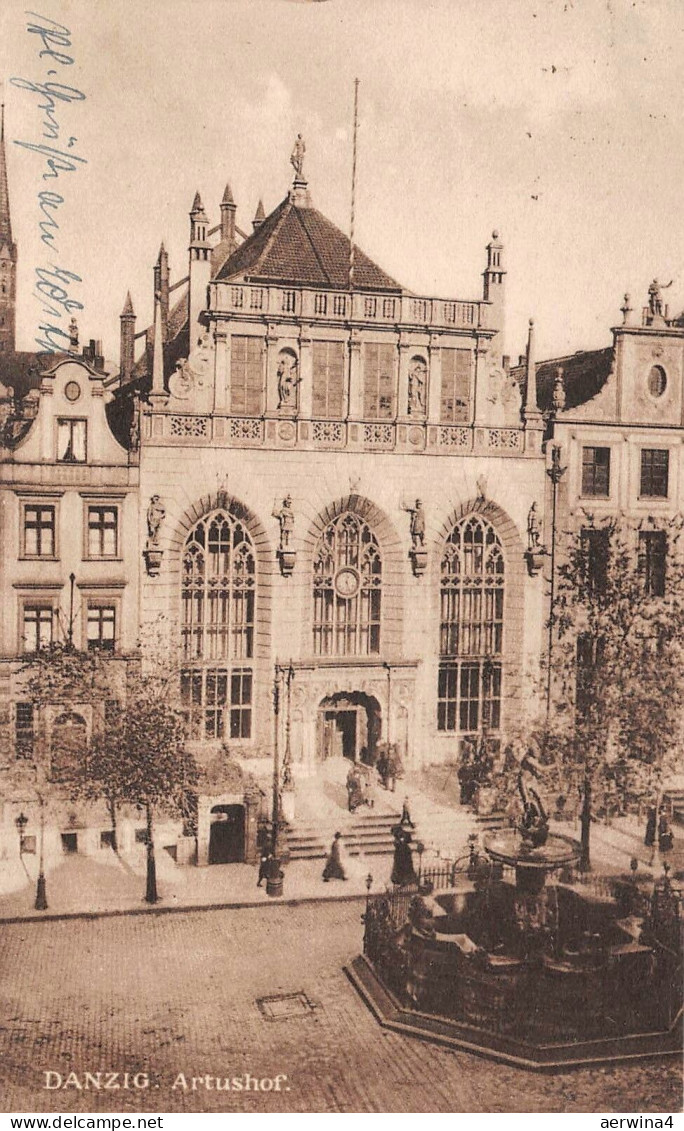 Danzig Artushof Postkarte 1919