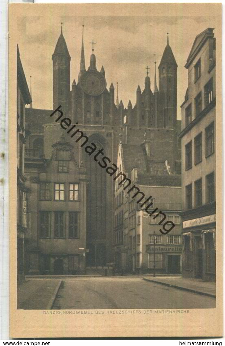Danzig - Marienkirche - Nordgiebel des Kreuzschiffs - Verlag Danziger Verlagsgesellschaft  mbH Danzig