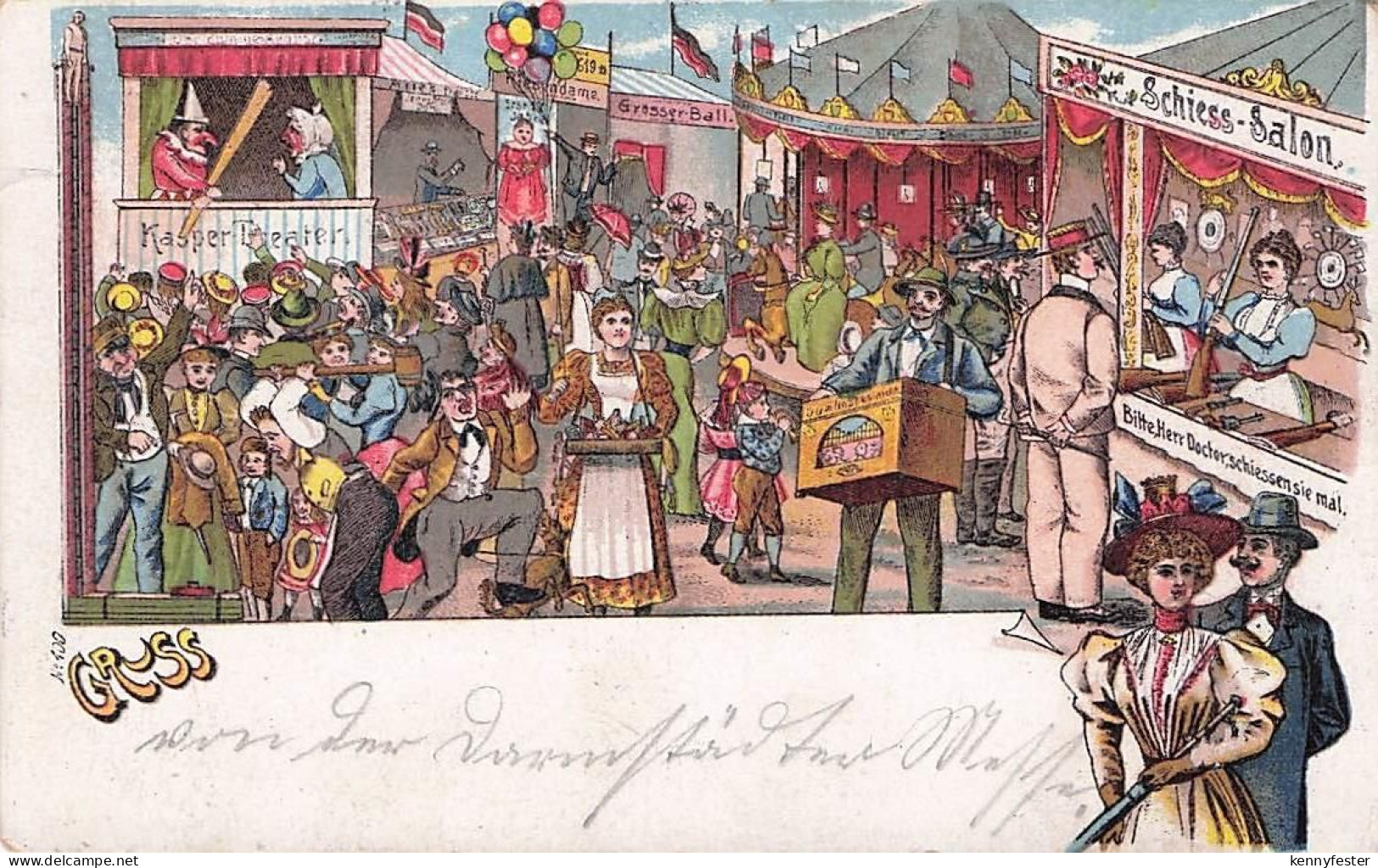 Darmstadt Messe Drehorgel Kasperl-Theater Karussell Darmstadt