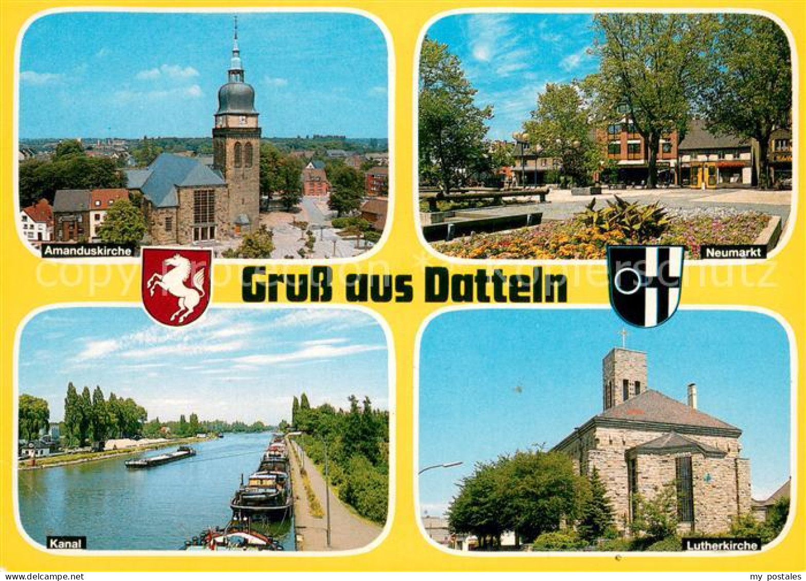 Datteln Amanduskirche Neumarkt Lutherkirche Kanal Binnenschifffahrt