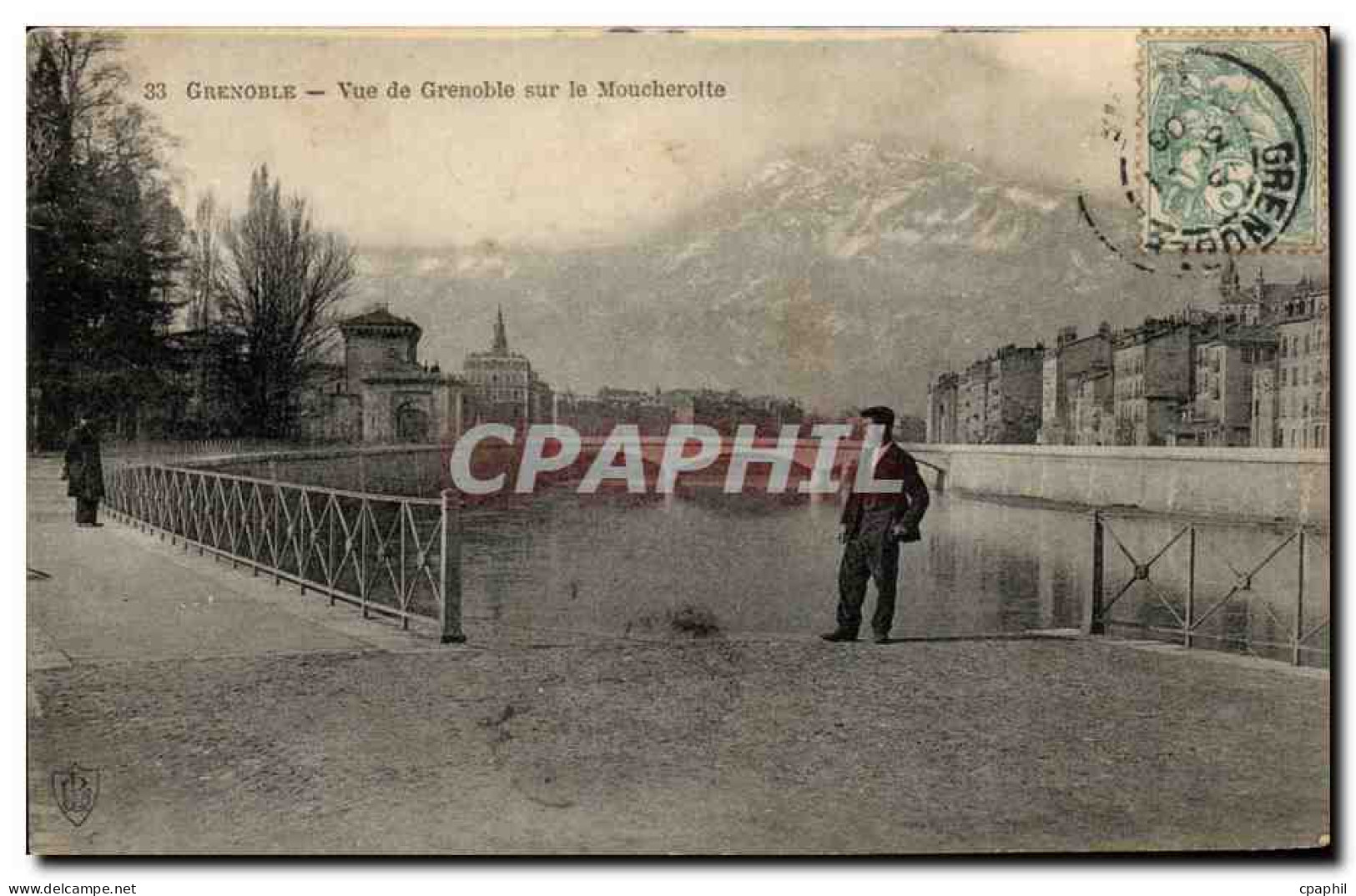 Dauphine CPA Grenoble Vue de Grenoble sur le Moucherotte