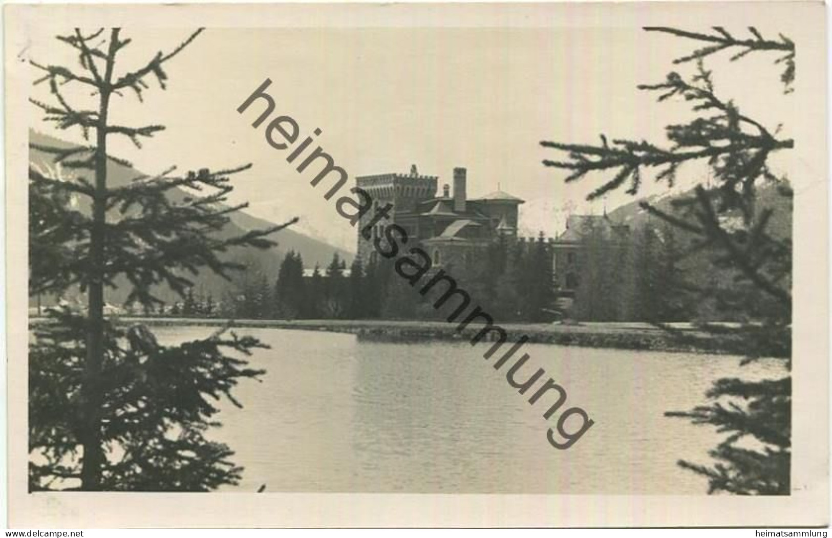 Davos-Dorf - Schloss Brüssel - Foto-AK - Verlag Photohaus Berger Davos-Dorf