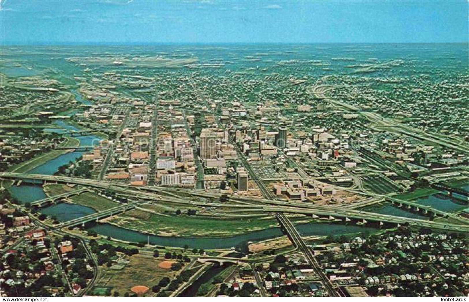 Dayton Ohio USA Aerial view of Dayton