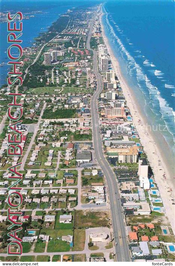 Daytona Beach Florida USA View up A-1-A Atlantic Ocean Daytona Beach Shores aeri