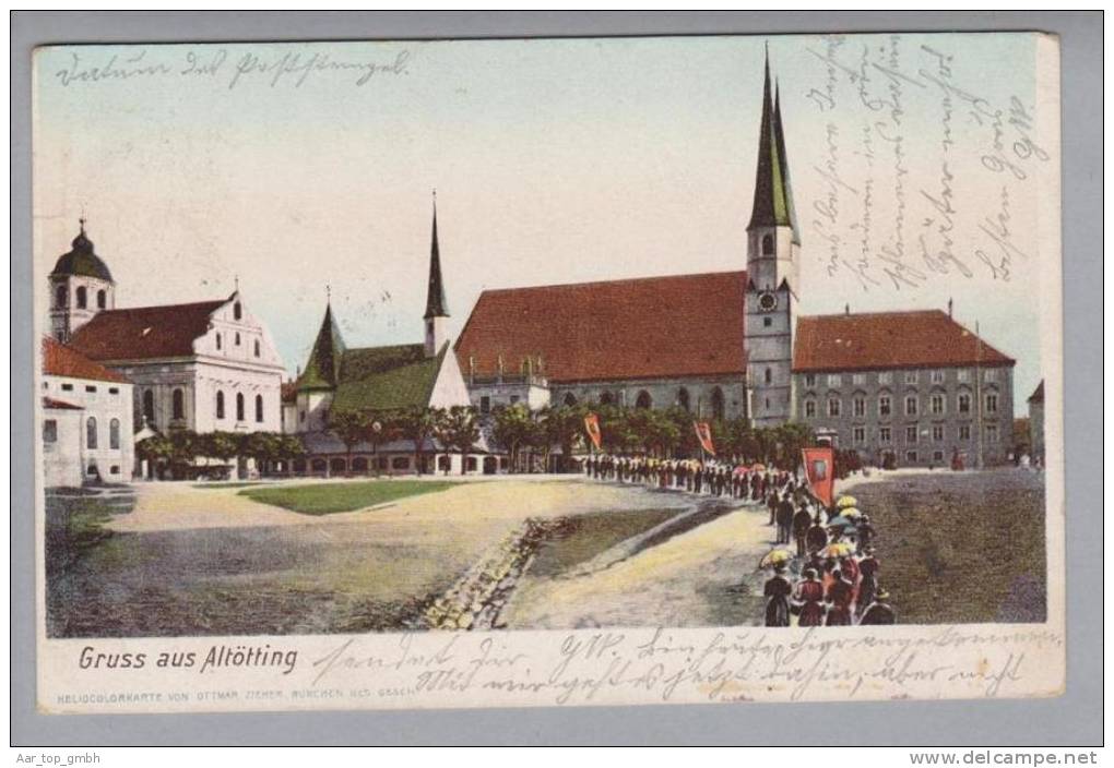 DE Bayern Altötting 1902-07-16 Farbfoto Prozession O.Zieher