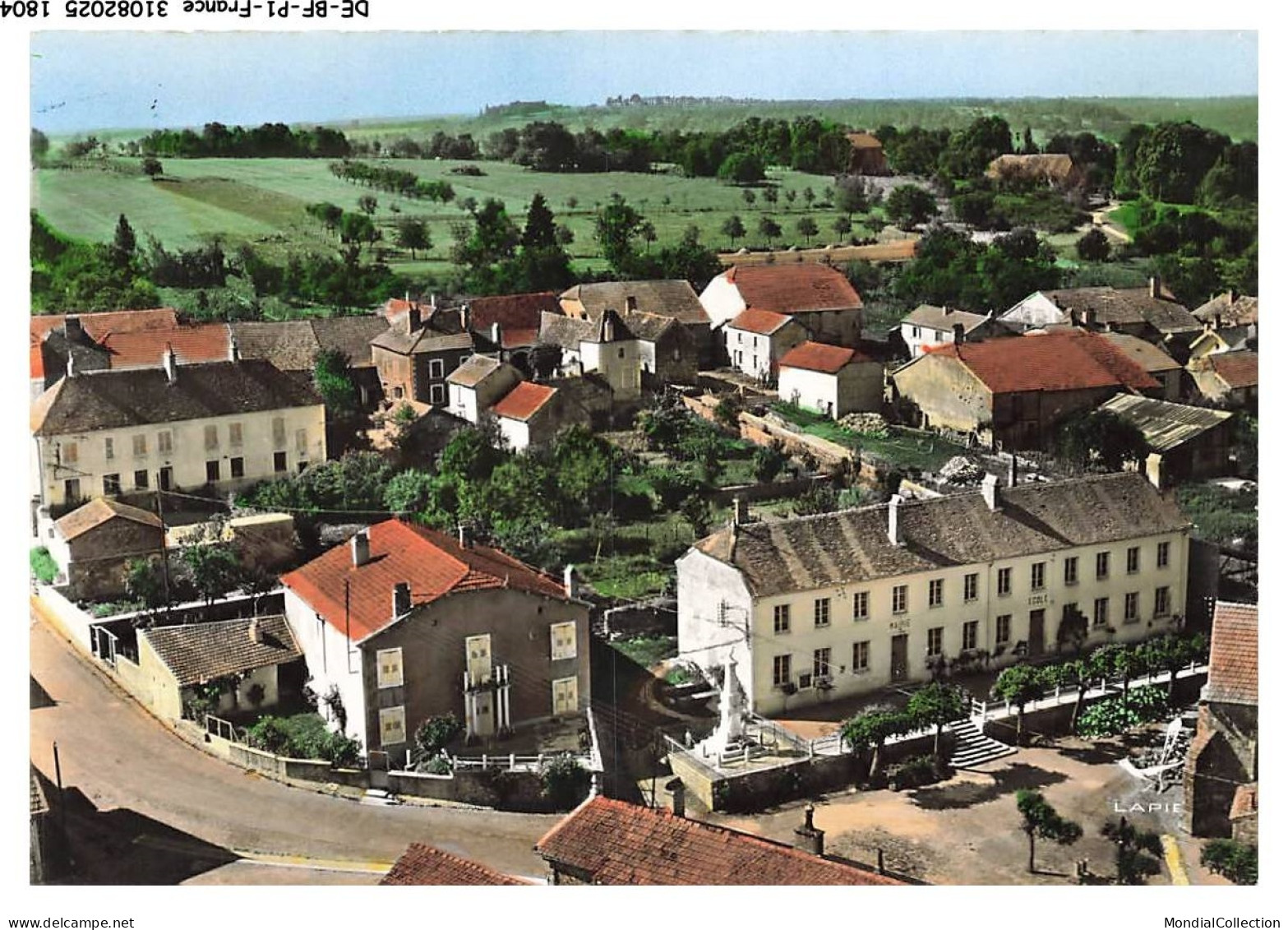 DE-BFP1-0903-70 - VITREY-SUR-MANCE - En avion au-dessus - La mairie et les écoles