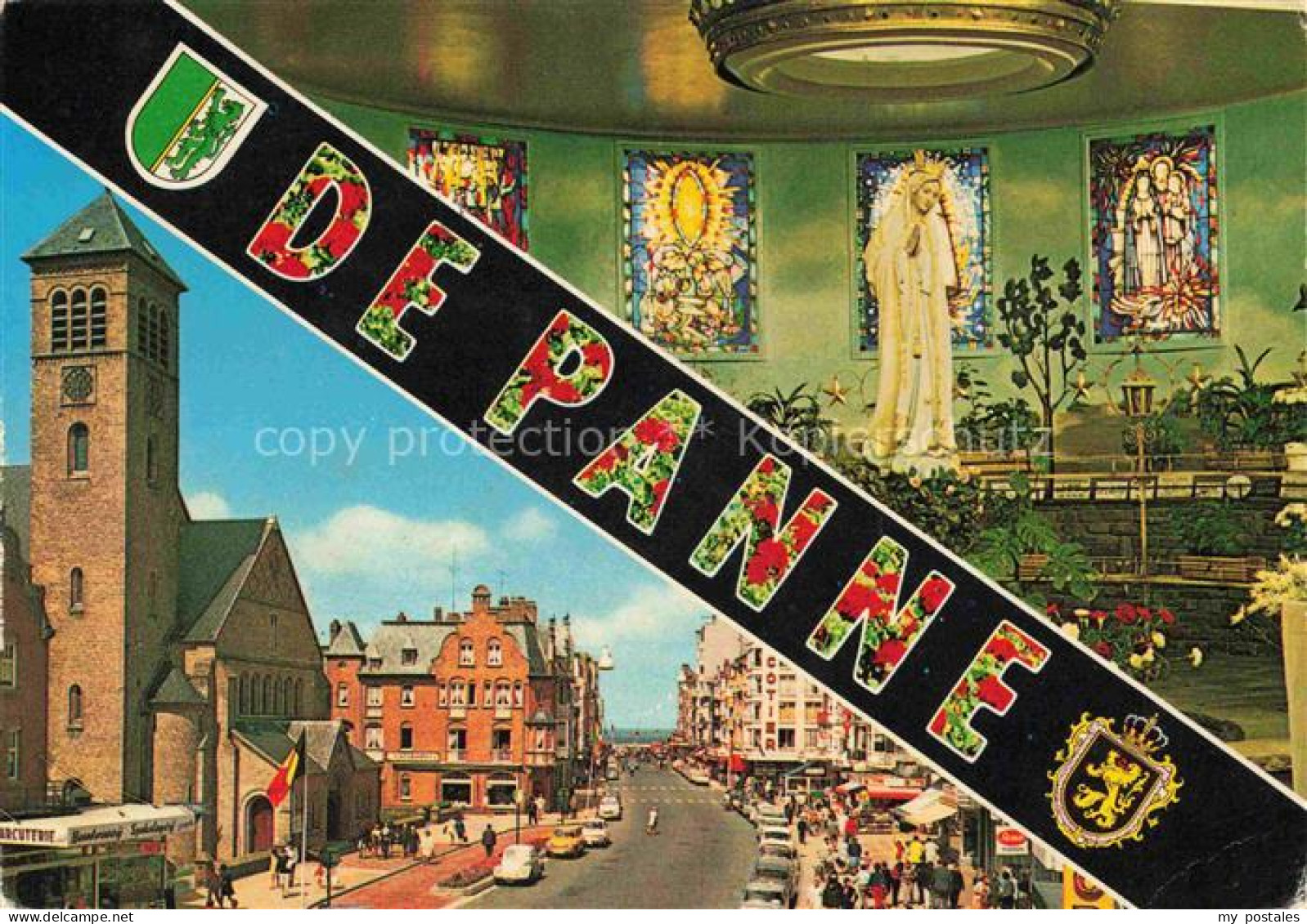 De Panne La Panne Belgie Ortspartie Kirche Marienmotiv
