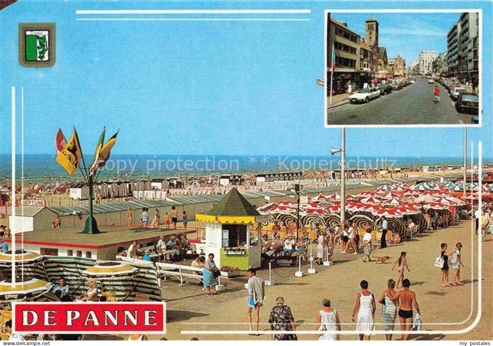 De Panne La Panne Belgie Strand Promenade Strassenpartie