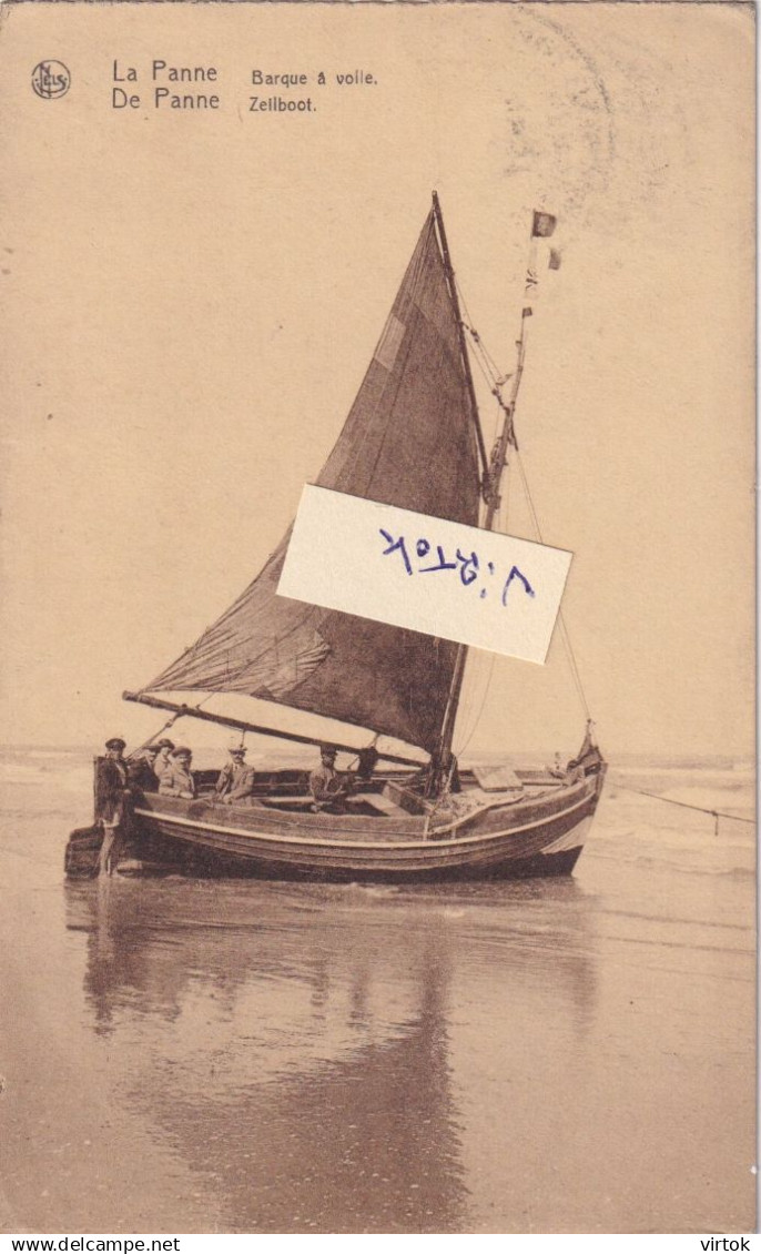 De Panne  - La Panne :  zeilboot  - barque  a voile