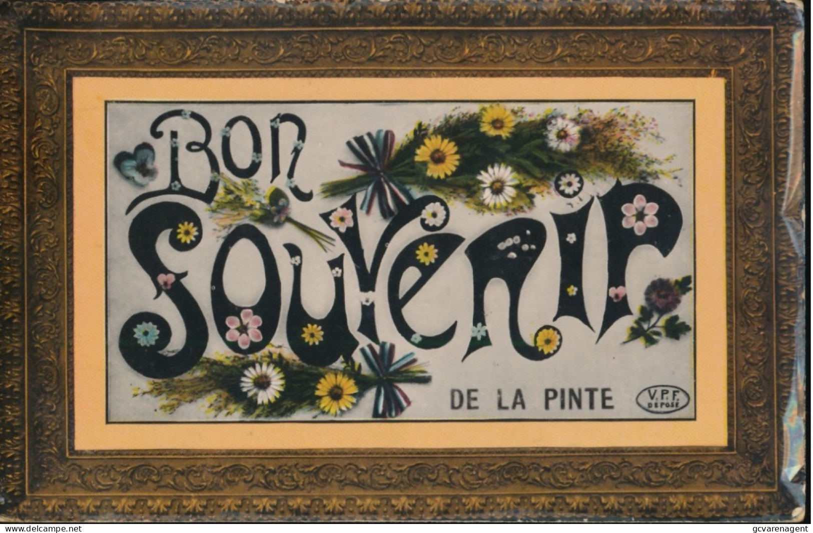 DE PINTE      BON SOUVENIR DE LA PINTE.