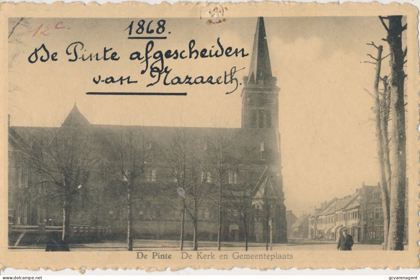 DE PINTE     DE KERK EN GEMEENTEPLAATS