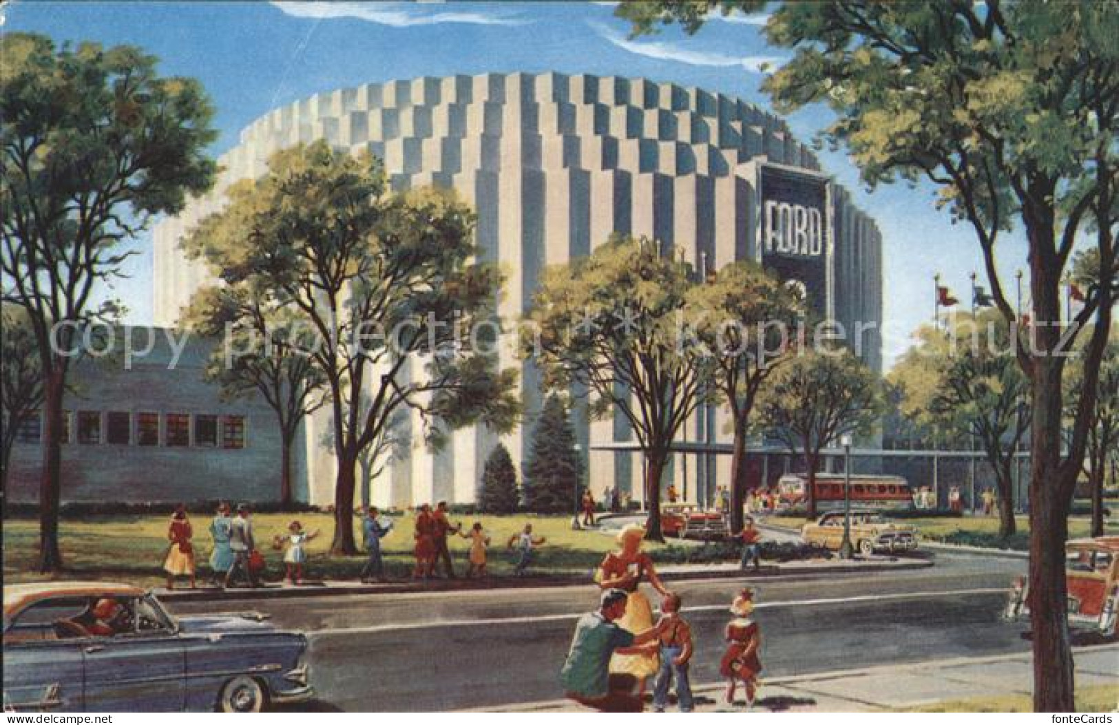 Dearborn Michigan Ford Rotunda Kuenstlerkarte