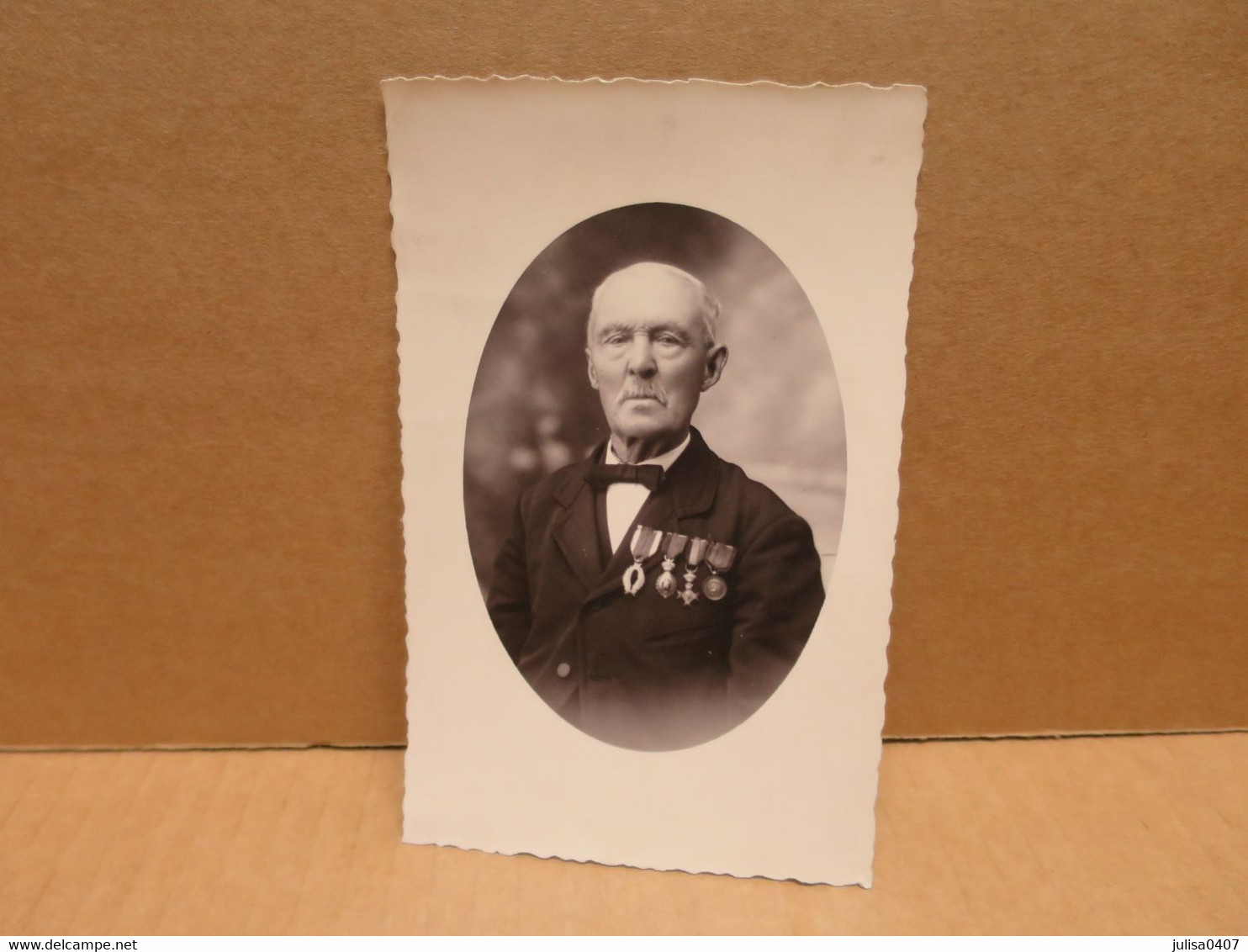 DEERLIJK (Belgique) carte photo décès d'un ancien serviteur du Roi LEOPOLD I