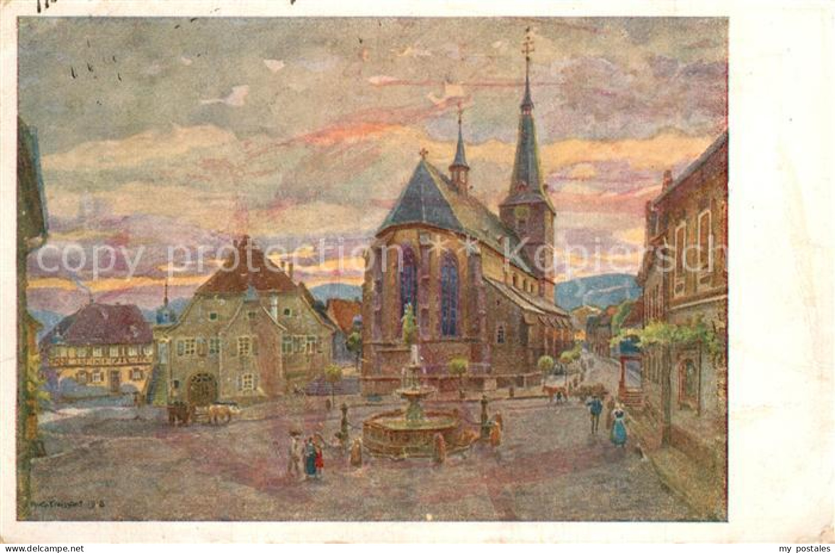 Deidesheim Marktplatz Kirche