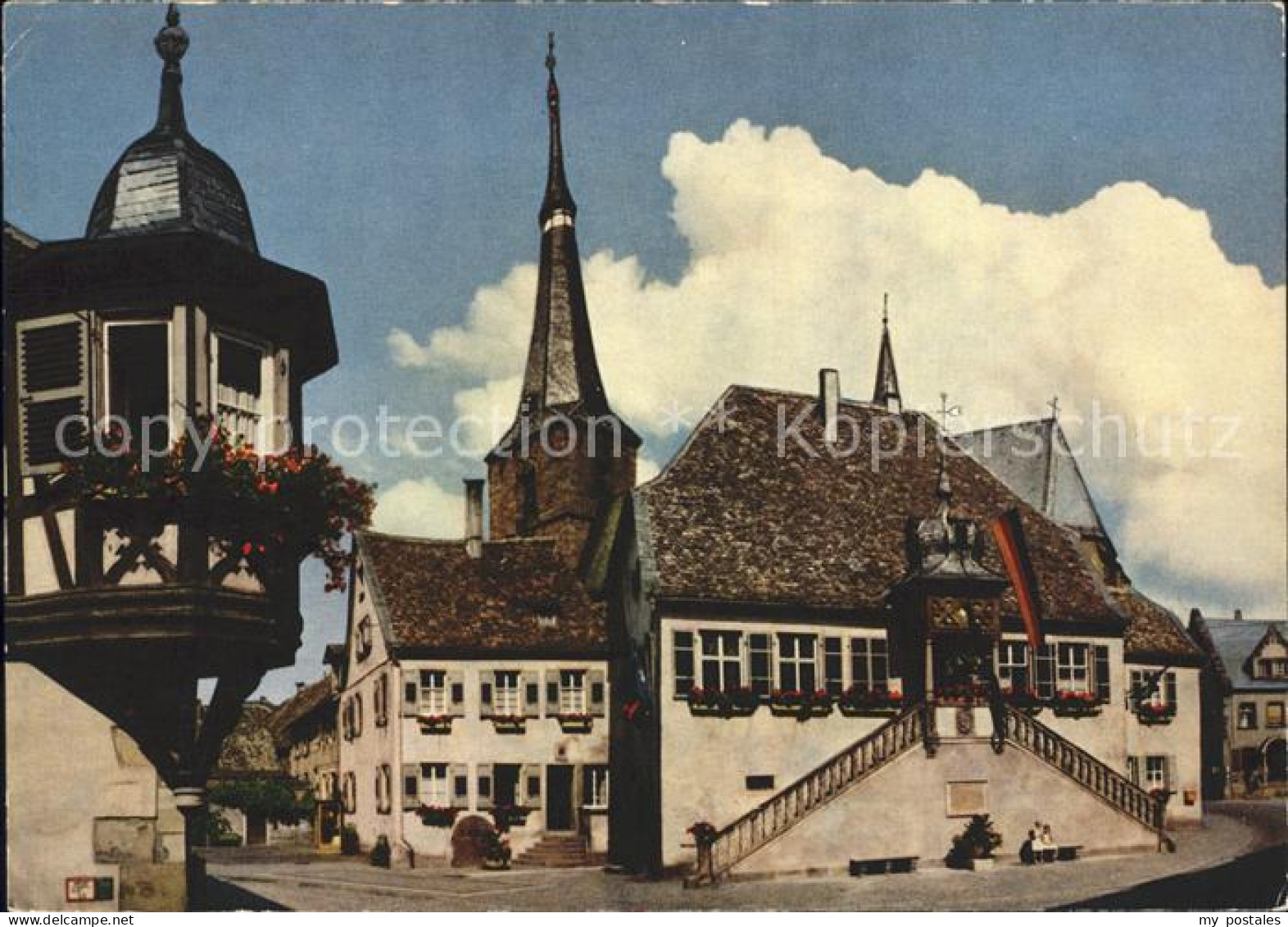 Deidesheim Rathaus mit Barocktreppe