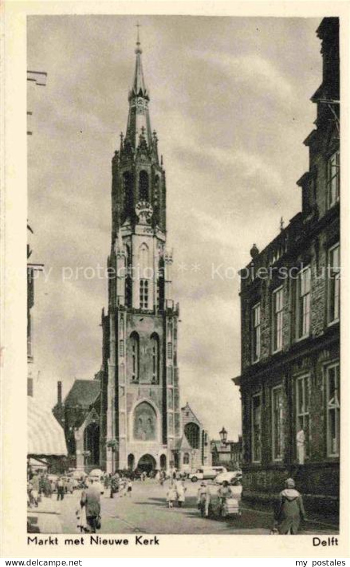 DELFT Zuid-Holland NL Markt met nieuwe kerk