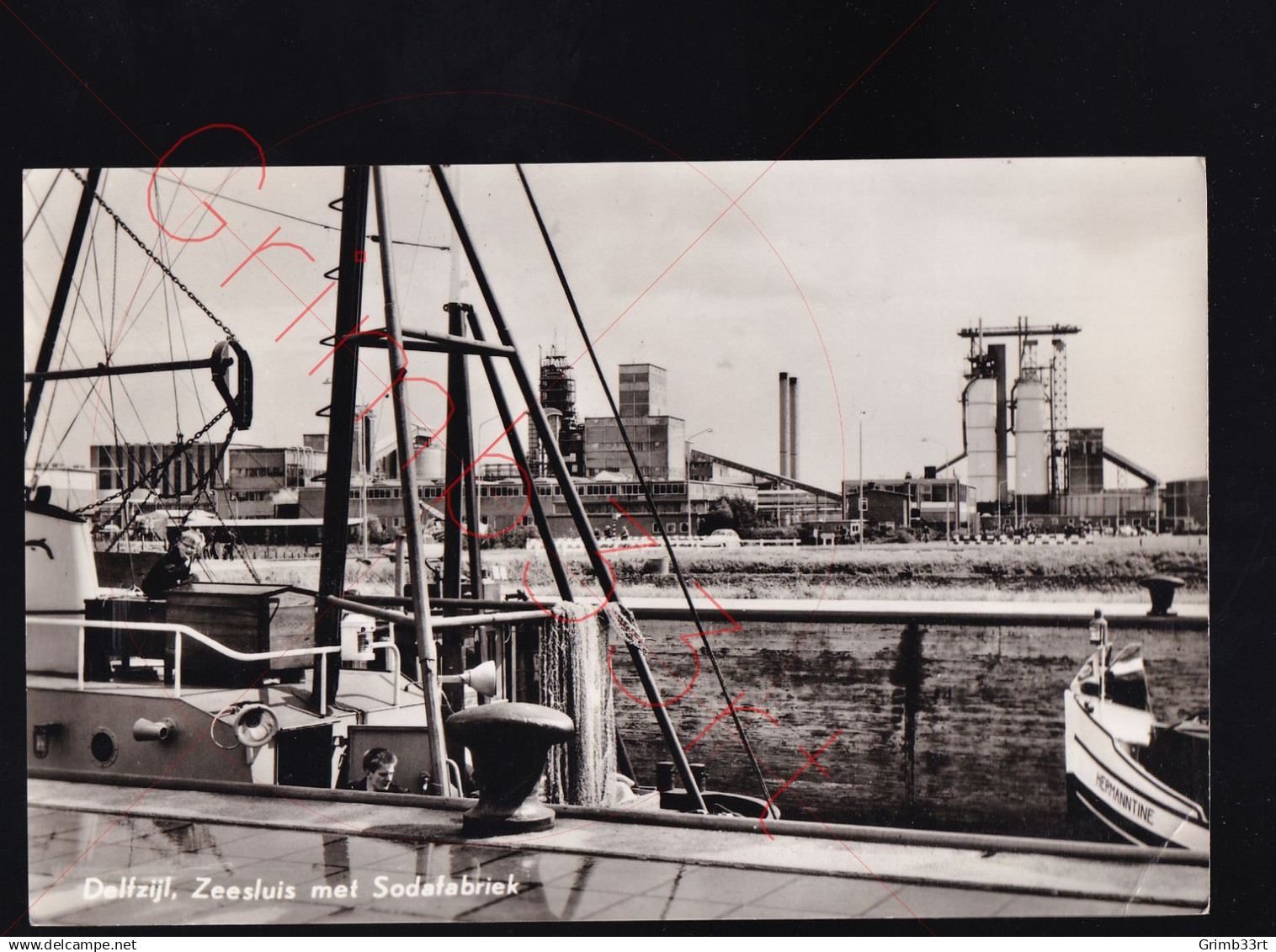 Delfzijl - Zeesluis met Sodafabriek - fotokaart