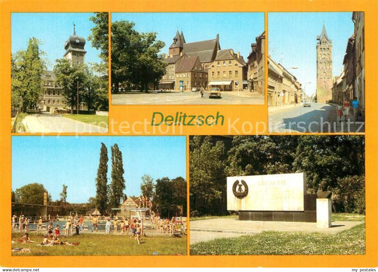 Delitzsch Schloss Marktplatz Breite Strasse Freibad Wilhelm Pieck Gedenktafel