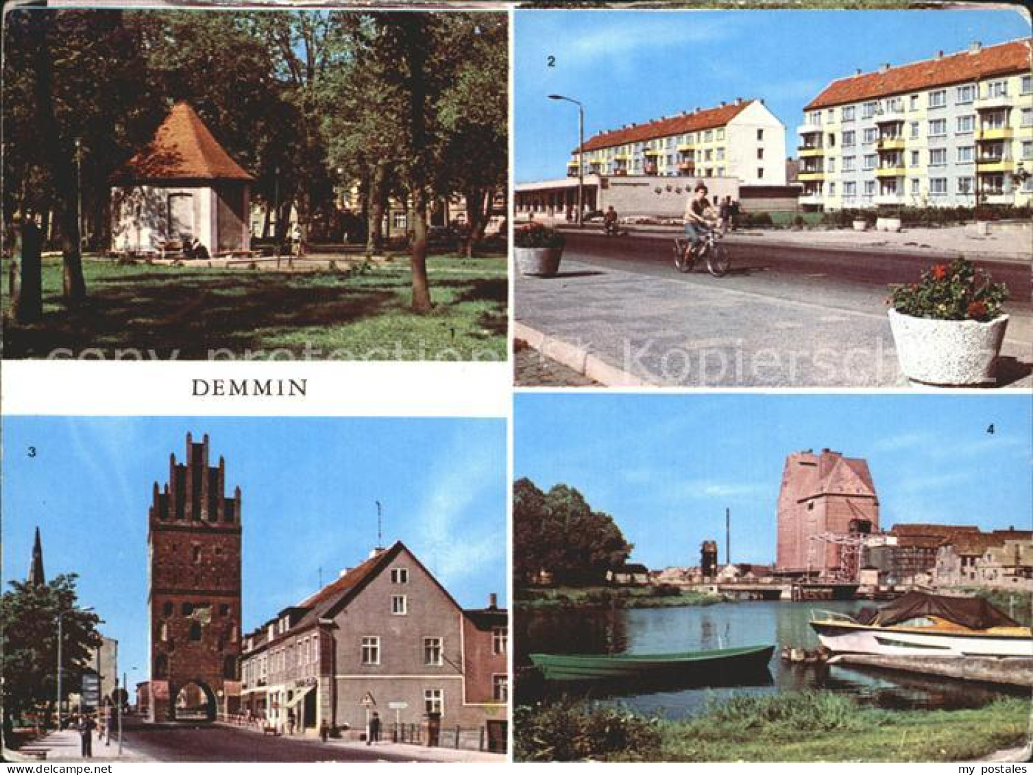 Demmin Mecklenburg Vorpommern Marienhain Neubaten Markt Luisentor Hafen