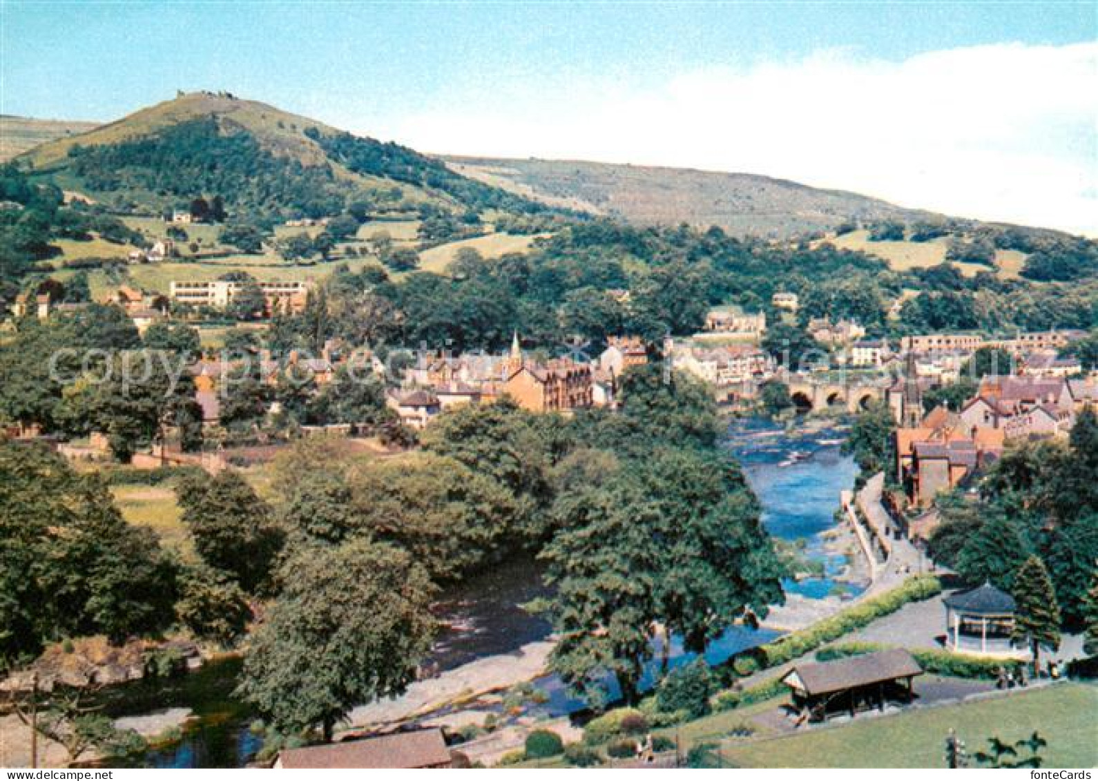 Denbighshire Llangolien from Riverside Park
