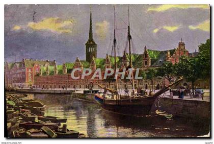 CPA Danemark Bateau