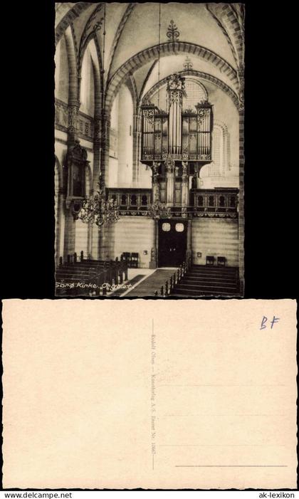 Postcard .Dänemark - Kloster Kirche Sorø Orgelet 1950