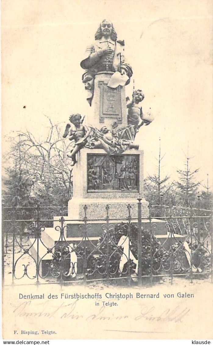 Denkmal des Fürstbischoffs Chr.Bernard v.Galen in Telgte gel.1903 AKS