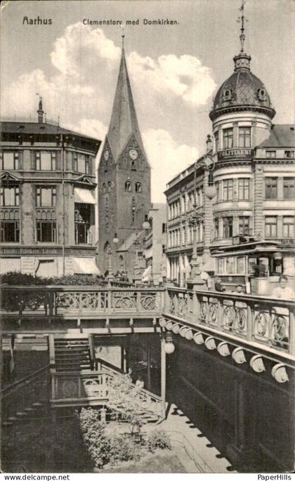 Denemarken Denmark - Aarhus - Clementstorv med Domkirken
