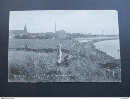 DR Nordschleswig / Dänemark 1911 AK Assens. Udsigt fra Spadserestien. Stempel Norburg (Alsen) Pöhl