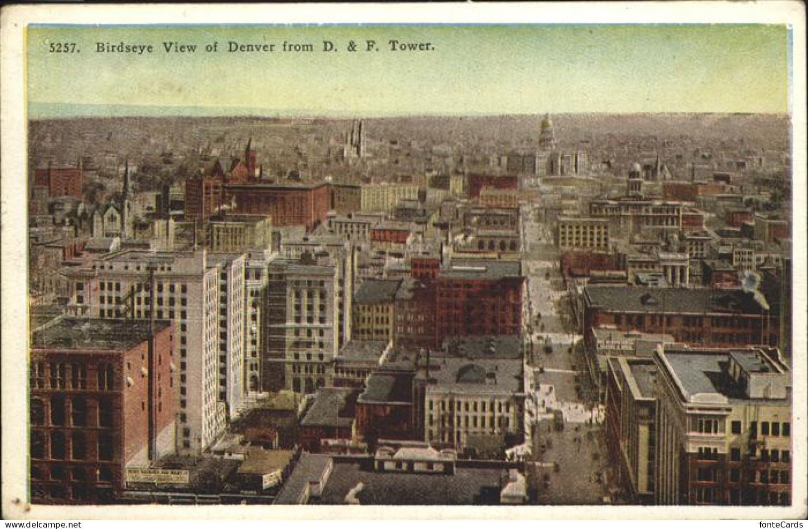 Denver Colorado Birdseye View of Denver from D&F Tower