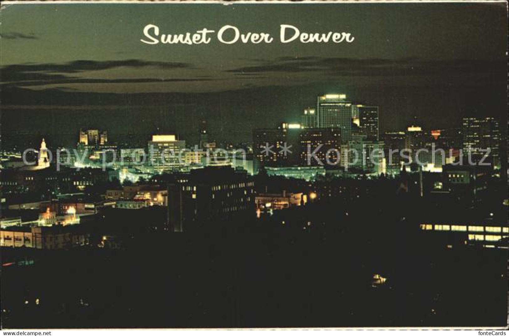 Denver Colorado Sunset over Denver