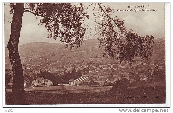 Dép 69 - L408 - Cours la Ville - Vue générale ( prise du Calvaire ) - bon état général