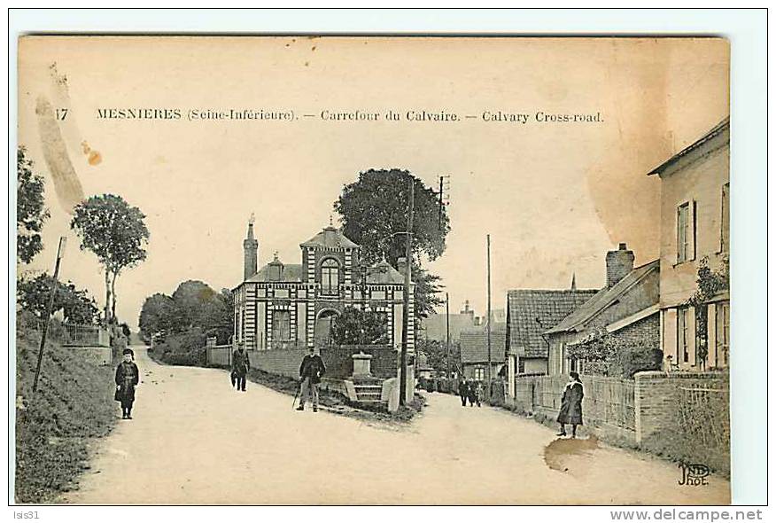 Dép 76 -  Mesnieres en Bray - Carrefour du Calvaire -  état