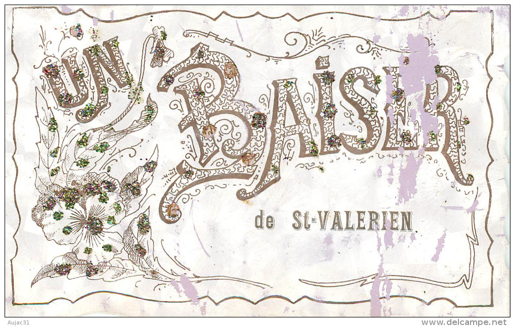 Dép 89 - St Valerien - Saint Valerien - Un baiser - Paillettes - état
