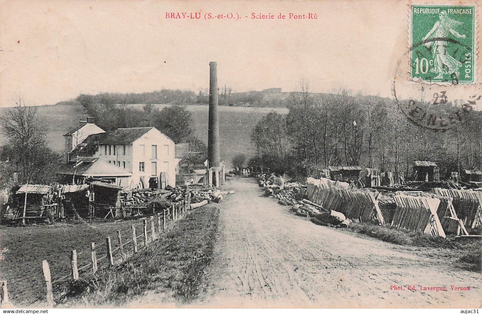 Dép 95 - Métiers - Bois - Scieries - Bray et Lû - Scierie de Pont Rû - état