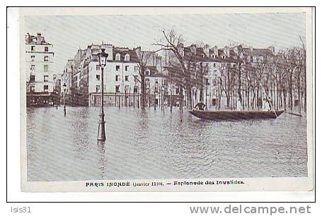 Dép75 - Paris - Arrondissement: 07 -  Inondations de 1910 - RF5011 - Esplanade des Invalides  - bon état