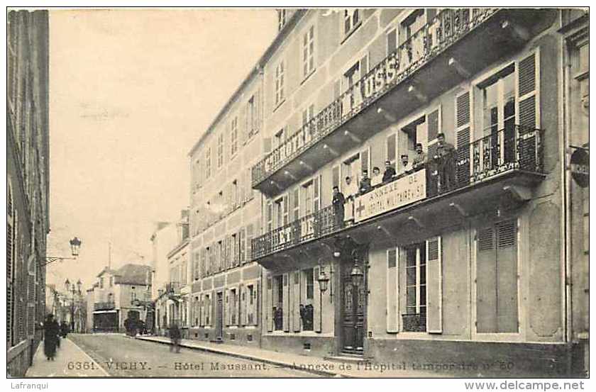 depts div- allier -ref 748- vichy -hotel maussant -annexe de l hopital temporaire no 50 - carte bon etat  -