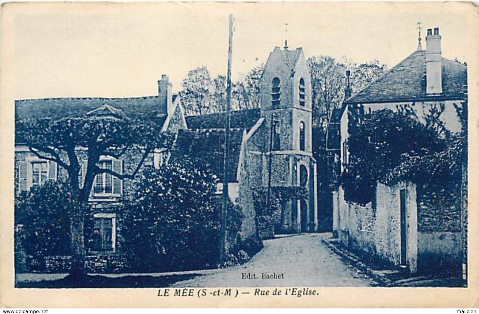 - depts div.-ref-TT774- seine et marne - le mee sur seine - rue de l eglise - carte bon etat -